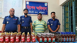 কুড়িগ্রামের ১৪৬ বোতল বিদেশি মদসহ গ্রেপ্তার ১