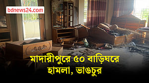মাদারীপুরে যুবক নিহতের জেরে অর্ধশত বসতবাড়িতে হামলা, ভাঙচুর