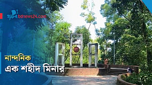 প্রকৃতির ছোঁয়ায় নান্দনিক শহীদ মিনার