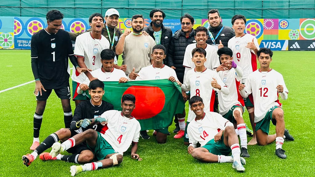 অনূর্ধ্ব-১৫ বিশ্বকাপ ও ফেস্টিভ্যালে মন্টেনেগ্রোকে উড়িয়ে দিল বাংলাদেশ