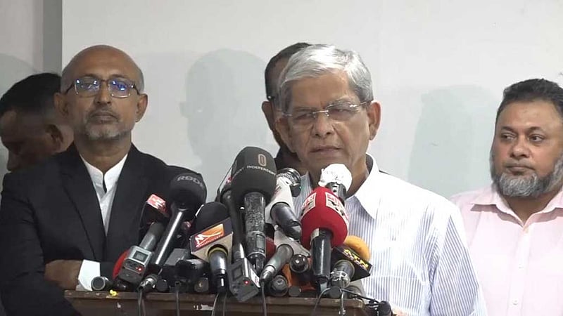 অন্তর্বর্তী সরকার নিয়ে কোনো ‘নেতিবাচক কথা’ নয়: ফখরুল