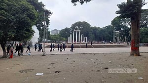 শহীদ মিনারে আন্দোলনকারীরা ছত্রভঙ্গ