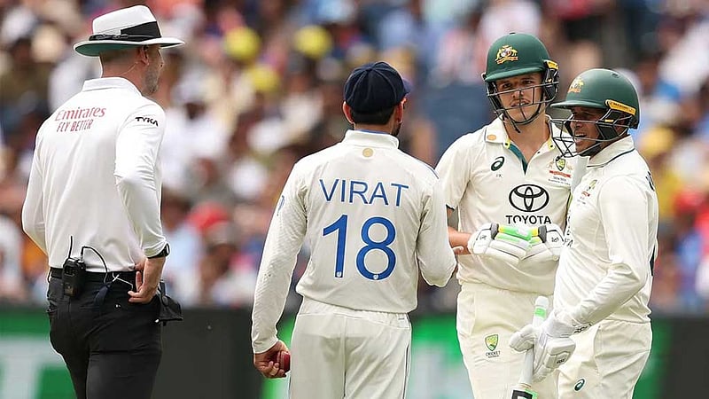 অভিষিক্ত কনস্টাসকে কোহলির ধাক্কা নিয়ে তুমুল চর্চা