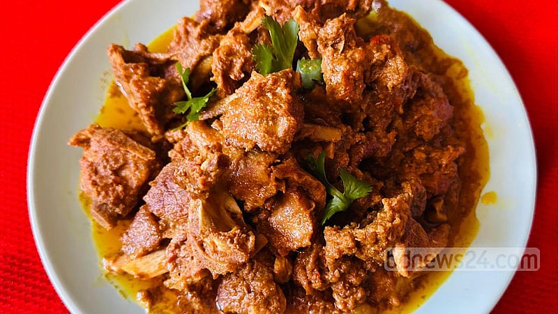 খাসির মাংস কষানো বা মাটন কষা