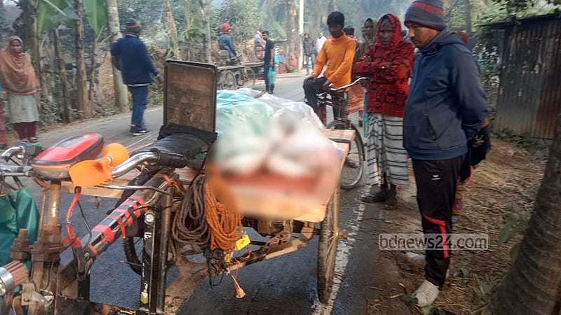 নাটোরে ট্রাকের ধাক্কায় প্রাণ গেল ভ্যানযাত্রীর