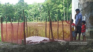 ‘বাবা ওঠো, আমি আম খাব’: কবরের সামনে ৩ বছরের ইসরাতের আকুতি