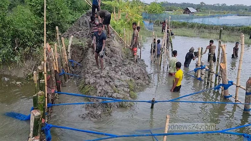 রেমালে ভেসে গেছে ৪০ হাজার চিংড়ি ঘের, রপ্তানি কমার শঙ্কা