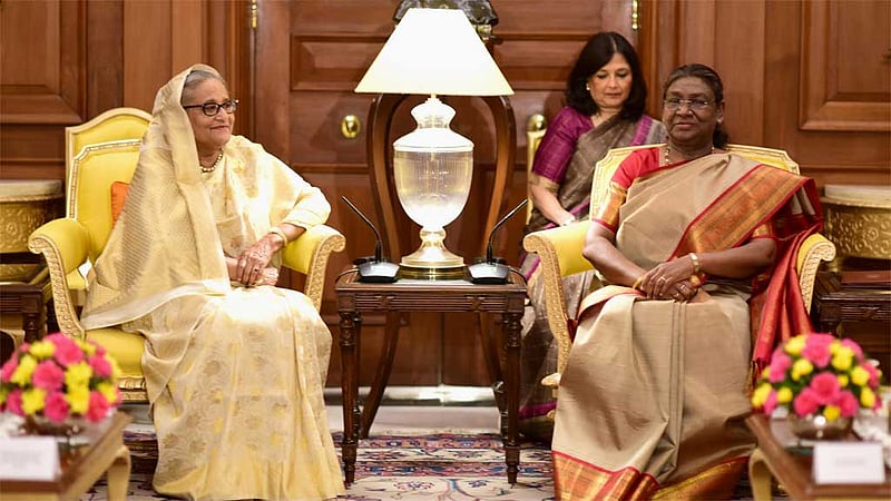 শেখ হাসিনার সঙ্গে ফের সাক্ষাতে আনন্দিত দ্রৌপদী মুর্মু