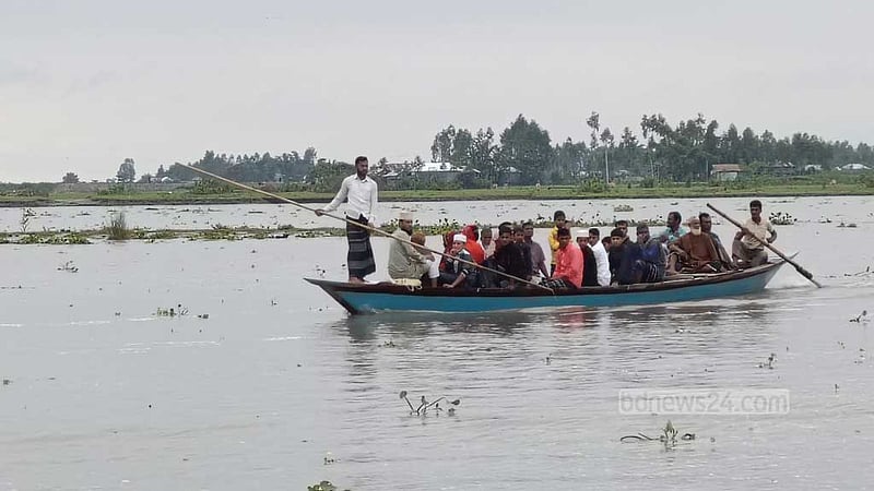 কুড়িগ্রামে বন্যার অবনতি, ধরলা-তিস্তার পানি বিপৎসীমার উপর