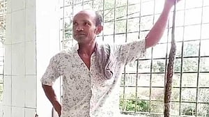 রাজশাহীতে কামড় দেওয়া রাসেলস ভাইপার নিয়ে হাসপাতালে কৃষক