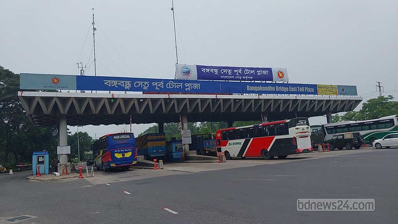 ঈদ ফিরতি যাত্রা: একদিনে বঙ্গবন্ধু সেতুতে ২ কোটি ৯২ লাখ টাকা