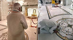 রাম মন্দিরে মূর্তিকে প্রণাম করলেন কেরালার গভর্নর আরিফ মোহাম্মদ খান