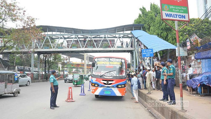 তৎপর পুলিশ, যানজটের এলাকা মহাখালী এখন ‘অন্যরকম’