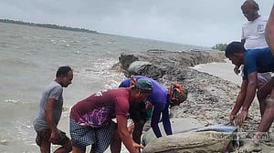 ঘূর্ণিঝড় রেমালে সাতক্ষীরায় উপকূলীয় বেড়িবাঁধ ক্ষতিগ্রস্ত