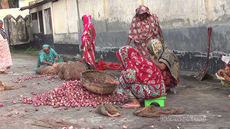 হিলি স্থলবন্দর দিয়ে আসা বিপুল পেঁয়াজ নষ্ট হয়েছে