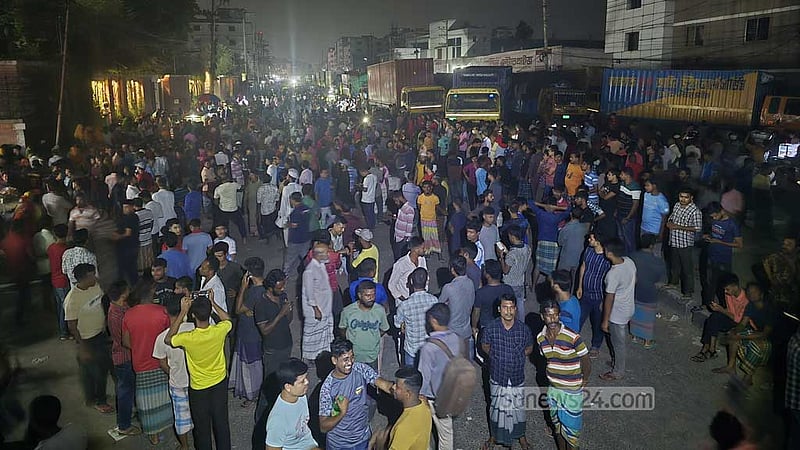 ঢাকা-ময়মনসিংহ মহাসড়কে ফের অবস্থান-অবরোধ শ্রমিকদের