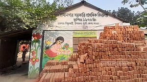 তিনবার নদীগর্ভে স্কুল, এখন টয়লেট-মুরগির দুর্গন্ধের মধ্যে ক্লাস