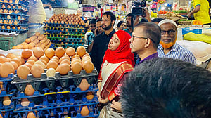 বাজারে পরিদর্শন:  ডিম, পেঁয়াজ ও আলুর দাম কমে আসার দাবি