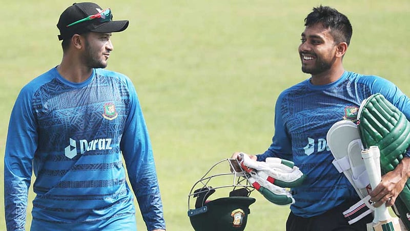 টি-টোয়েন্টিতে সাকিবের অভাব পূরণ করবেন মিরাজ, বিশ্বাস শান্তর