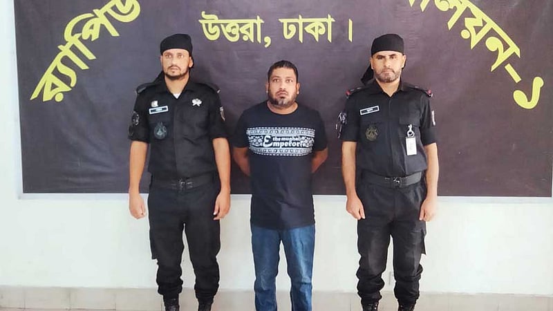উত্তরায় গুলি ছোড়া যুবলীগকর্মী রুবেল গ্রেপ্তার