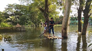 ফেনী: ১৩ দিন ধরে পানির সঙ্গে যুদ্ধ