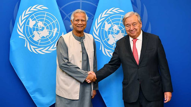 সংস্কারে সহায়তা দিতে প্রস্তুত জাতিসংঘ, ইউনূসের সঙ্গে বৈঠকে গুতেরেস