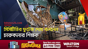 দেয়াল টপকে চারুকলায় ঢুকে আগুন দিয়ে পালায় যুবক
