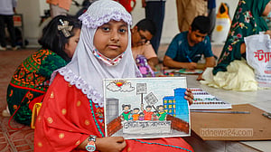 শিশুদের ক্যানভাসে জুলাই অভ্যুত্থান