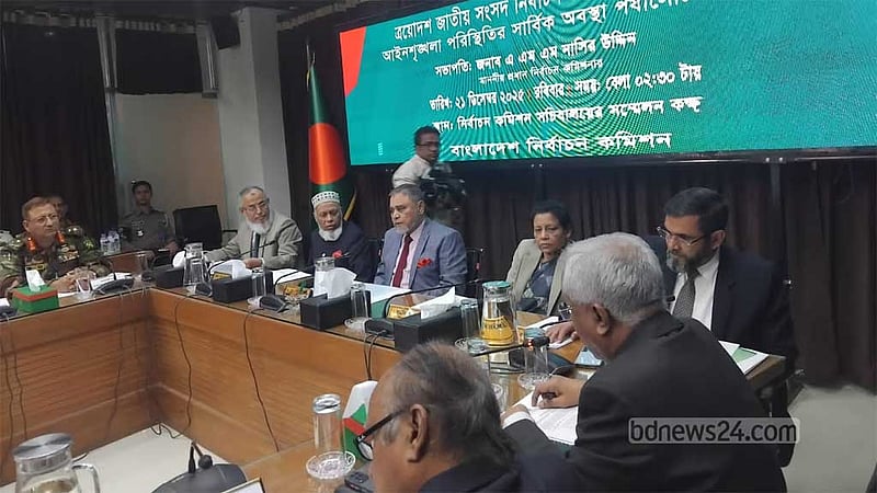 ইসির আইনশৃঙ্খলা পর্যালোচনা বৈঠক শুরু