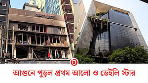 প্রথম আলো ও ডেইলি স্টারের সামনে আইন-শৃঙ্খলা বাহিনীর অবস্থান