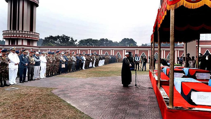 সেনাবাহিনীর শান্তিরক্ষীদের জানাজা অনুষ্ঠিত