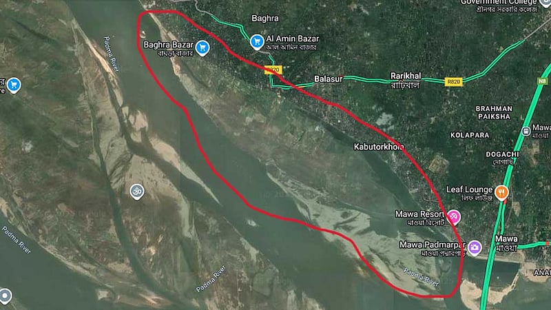 চরের কবলে নদীর ধারা, হুমকিতে পদ্মা-যশলদিয়া পানি শোধনাগার