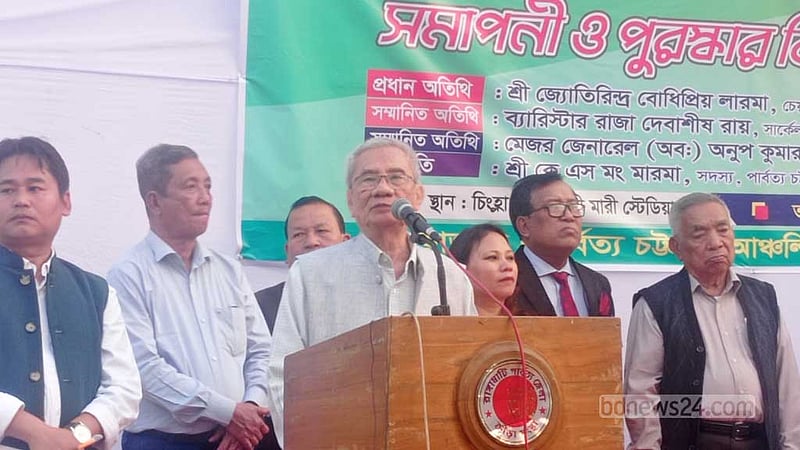 চুক্তি অনুযায়ী পাহাড়ে বিশেষ শাসন ব্যবস্থা কার্যকর হয়নি: সন্তু লারমা