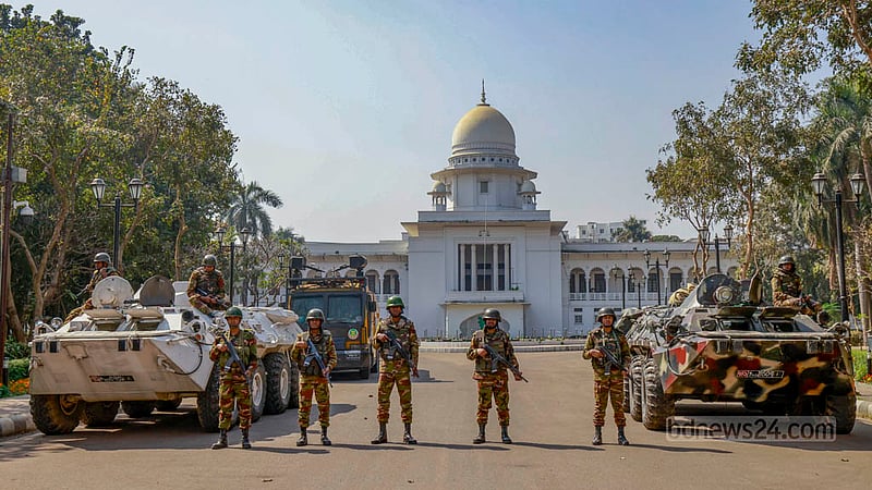 সুপ্রিম কোর্ট এলাকায় নিরাপত্তা জোরদার