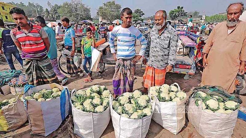 দুই-আড়াই টাকার সবজি হাত বদলে ঢাকায় ২০-২৫ টাকা