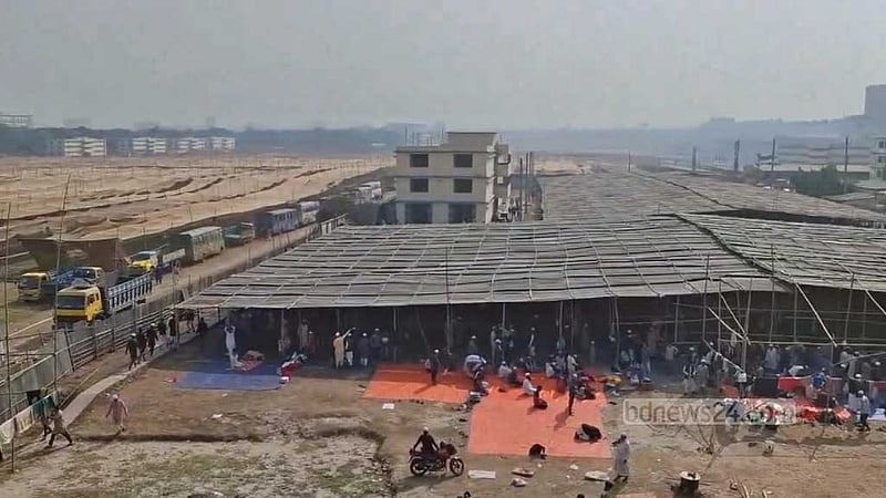 তুরাগ তীর ছেয়ে গেছে সামিয়ানায়, চলছে ইজতেমার জোর প্রস্তুতি