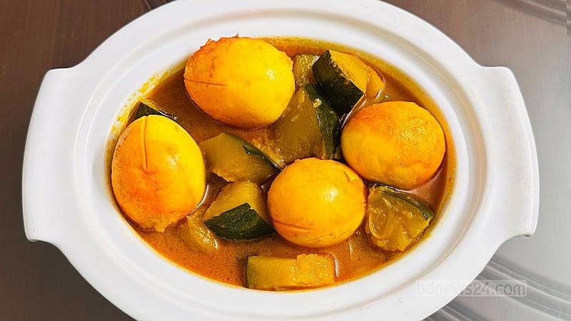 মিষ্টি কুমড়া দিয়ে ডিমের তরকারি