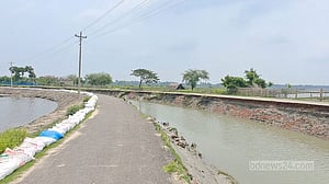 সাতক্ষীরায় আড়াই কিলোমিটার সড়ক ভেঙে কলকাতা খালে, ঝুঁকিতে ১২ গ্রাম
