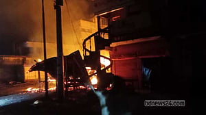 চুয়াডাঙ্গার বদরগঞ্জ বাজারে অগ্নিকাণ্ডে দোকান-কারখানা ভস্মীভূত