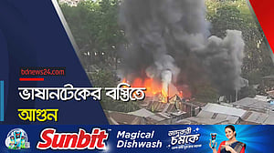ভাষানটেকের বিআরপি বস্তিতে ভয়াবহ আগুন