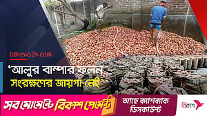 হিমাগারের সামনে আলু নিয়ে দুদিন ধরে, বিপাকে কৃষক