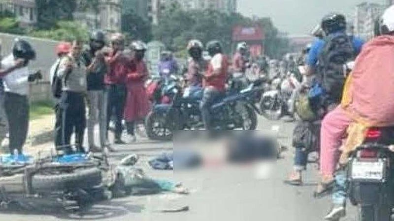 বনানীতে কংক্রিট রেডি-মিক্সের ট্রাক চাপায় প্রাণ গেল দুই বাইক আরোহীর