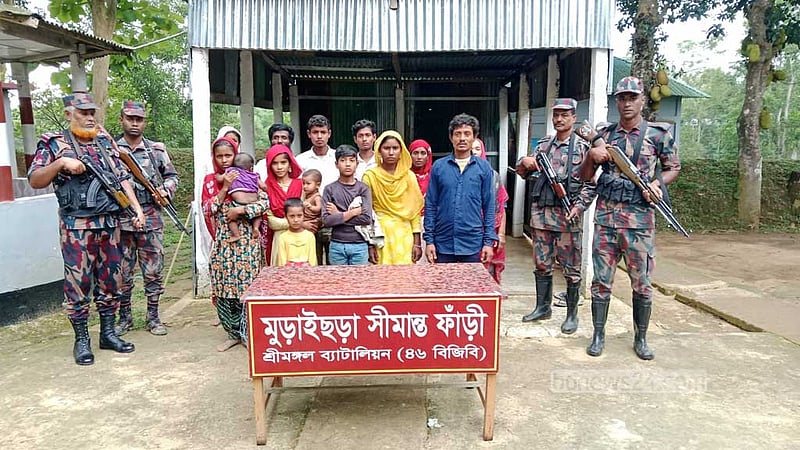 মৌলভীবাজার সীমান্ত দিয়ে ১৪ জনকে ঠেলে দিল বিএসএফ, বিজিবির হাতে আটক