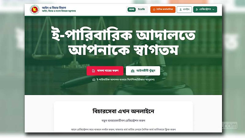 যেভাবে ব্যবহার করবেন ই-পারিবারিক আদালত