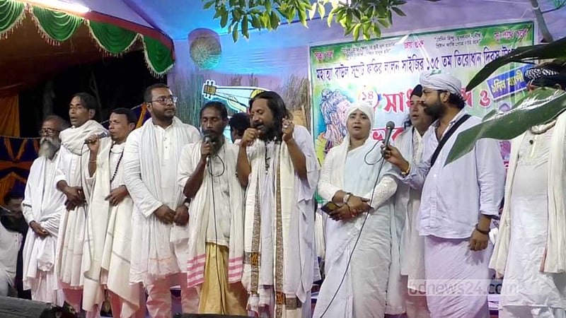 গানে, মানব কল্যাণের ধ্যানে মুখরিত লালন আখড়াবাড়ি