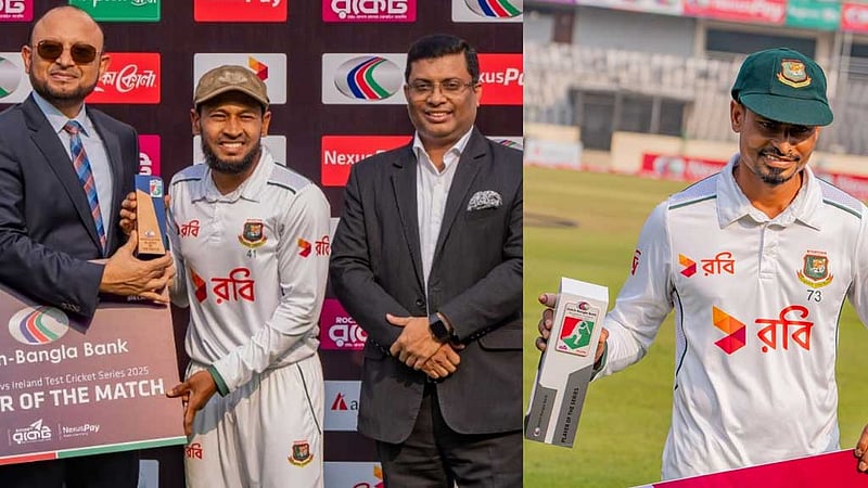 ম্যাচ-সেরায় নিজেকে ছাড়িয়ে মুশফিক, সিরিজ-সেরায় সাকিবের পরই তাইজুল
