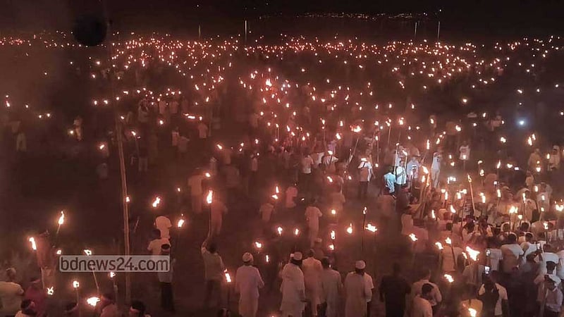 তিস্তা বাঁচাতে ৫ জেলায় একসঙ্গে ‘মশাল প্রজ্বালন’