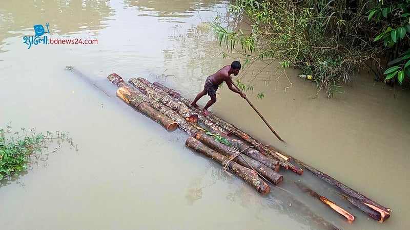জলে কাঠ পরিবহন
