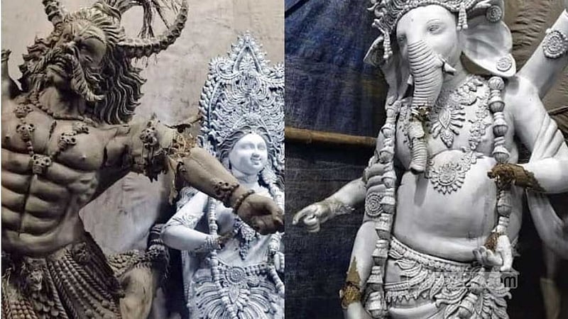 গাজীপুরে দুর্গা পূজার প্রতিমা ভাঙচুর