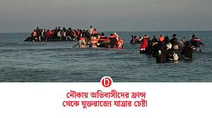 নৌকায় ফের ফ্রান্স থেকে যুক্তরাজ্যে ছুটছেন অভিবাসীরা